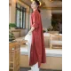 Artistic Retro Loose Simple Casual Solid Color Ramie Trench Coat Artistic Retro Loose Simple Casual Solid Color Ramie Trench Coat