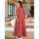 Artistic Retro Loose Simple Casual Solid Color Ramie Trench Coat Artistic Retro Loose Simple Casual Solid Color Ramie Trench Coat