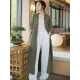 Artistic Retro Loose Simple Casual Solid Color Ramie Trench Coat Artistic Retro Loose Simple Casual Solid Color Ramie Trench Coat