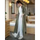 Artistic Retro Loose Simple Casual Solid Color Ramie Trench Coat Artistic Retro Loose Simple Casual Solid Color Ramie Trench Coat