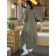 Artistic Retro Loose Simple Casual Solid Color Ramie Trench Coat Artistic Retro Loose Simple Casual Solid Color Ramie Trench Coat