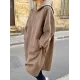 Loose Split-Side Plaid Splicing Hood Outwear Loose Split-Side Plaid Splicing Hood Outwear