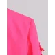 Flower-Embellished Solid Color Long Sleeves Lapel Outerwear Blazer Flower-Embellished Solid Color Long Sleeves Lapel Outerwear Blazer
