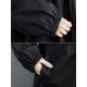 Casual Loose Solid Color Zipper Drawstring Long Sleeves Hooded Trench Coat Casual Loose Solid Color Zipper Drawstring Long Sleeves Hooded Trench Coat