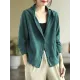 Casual Long Sleeves Loose Buttoned Solid Color Hooded Knitting Outerwear Casual Long Sleeves Loose Buttoned Solid Color Hooded Knitting Outerwear
