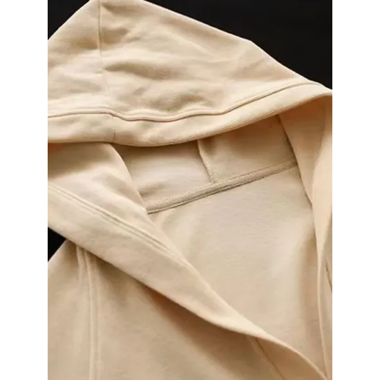 Casual Long Sleeves Loose Buttoned Solid Color Hooded Knitting Outerwear Casual Long Sleeves Loose Buttoned Solid Color Hooded Knitting Outerwear