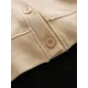 Casual Long Sleeves Loose Buttoned Solid Color Hooded Knitting Outerwear Casual Long Sleeves Loose Buttoned Solid Color Hooded Knitting Outerwear