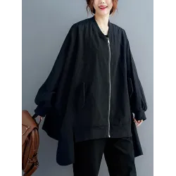 Original Solid Irregularity Flight Jacket