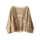 Seven-Quarter Sleeves Crochet Hollow Solid Color Outerwear Seven-Quarter Sleeves Crochet Hollow Solid Color Outerwear