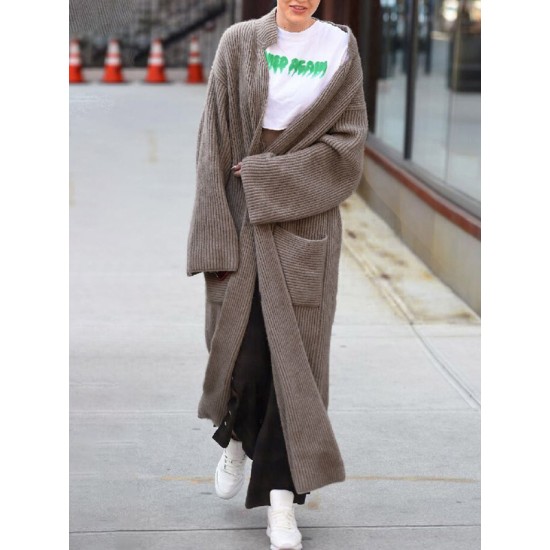 Original Solid With Pocket Cardigans Outerwear Original Solid With Pocket Cardigans Outerwear