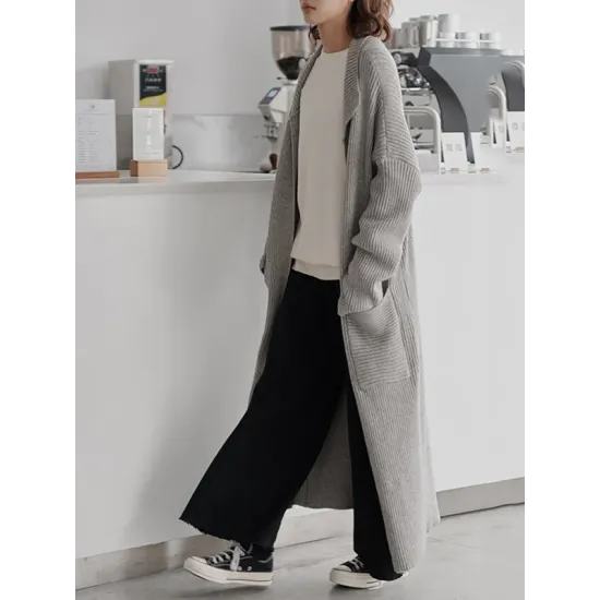 Original Solid With Pocket Cardigans Outerwear Original Solid With Pocket Cardigans Outerwear