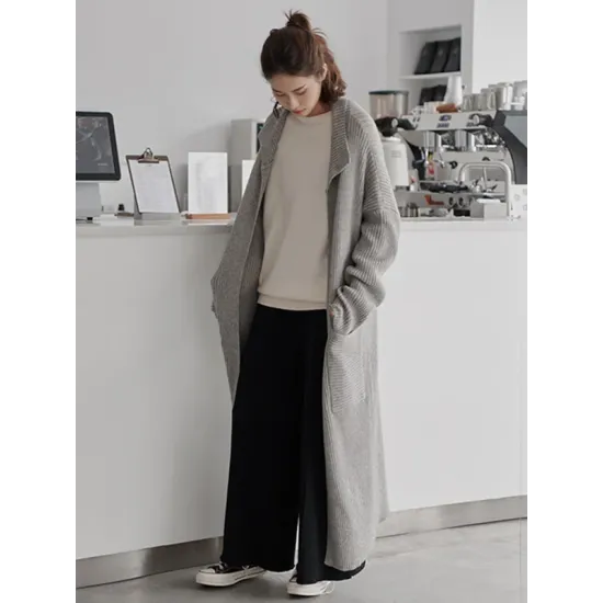 Original Solid With Pocket Cardigans Outerwear Original Solid With Pocket Cardigans Outerwear