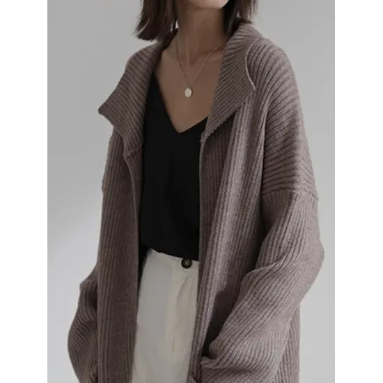 Original Solid With Pocket Cardigans Outerwear Original Solid With Pocket Cardigans Outerwear