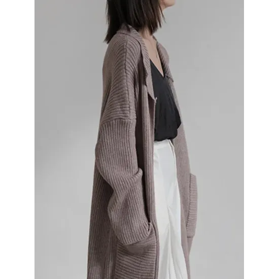 Original Solid With Pocket Cardigans Outerwear Original Solid With Pocket Cardigans Outerwear