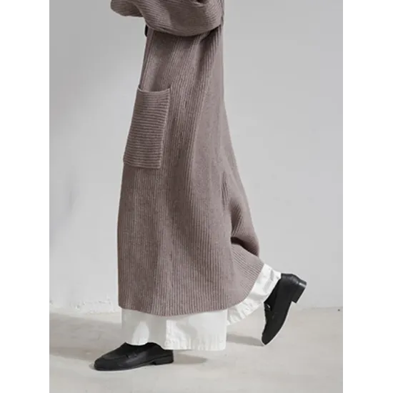 Original Solid With Pocket Cardigans Outerwear Original Solid With Pocket Cardigans Outerwear