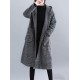 Loose Plaid Woolen Hood Coat Loose Plaid Woolen Hood Coat