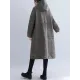 Loose Plaid Woolen Hood Coat Loose Plaid Woolen Hood Coat