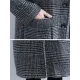 Loose Plaid Woolen Hood Coat Loose Plaid Woolen Hood Coat
