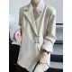 Urban Long Sleeves Loose Solid Color Pin Lapel Collar Suit Outerwear Urban Long Sleeves Loose Solid Color Pin Lapel Collar Suit Outerwear
