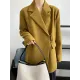 Urban Long Sleeves Loose Solid Color Pin Lapel Collar Suit Outerwear Urban Long Sleeves Loose Solid Color Pin Lapel Collar Suit Outerwear