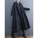 Casual Loose Long Sleeves Buttoned Lapel Collar Denim Trench Coats Casual Loose Long Sleeves Buttoned Lapel Collar Denim Trench Coats