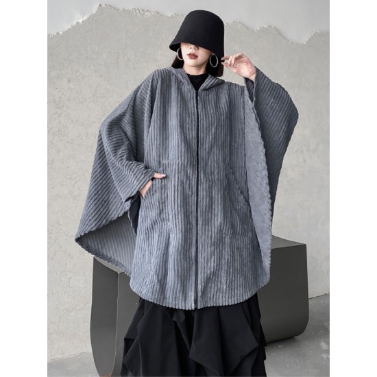 Casual Batwing Sleeves Loose Zipper Jackets Outerwear Casual Batwing Sleeves Loose Zipper Jackets Outerwear