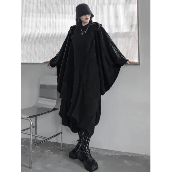 Casual Batwing Sleeves Loose Zipper Jackets Outerwear Casual Batwing Sleeves Loose Zipper Jackets Outerwear
