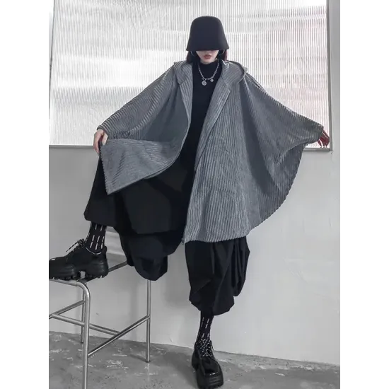 Casual Batwing Sleeves Loose Zipper Jackets Outerwear Casual Batwing Sleeves Loose Zipper Jackets Outerwear