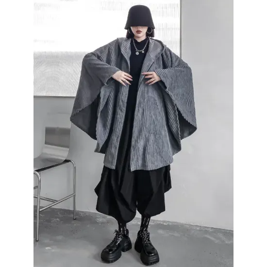 Casual Batwing Sleeves Loose Zipper Jackets Outerwear Casual Batwing Sleeves Loose Zipper Jackets Outerwear