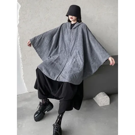 Casual Batwing Sleeves Loose Zipper Jackets Outerwear Casual Batwing Sleeves Loose Zipper Jackets Outerwear