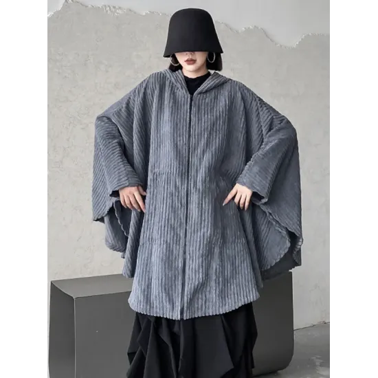 Casual Batwing Sleeves Loose Zipper Jackets Outerwear Casual Batwing Sleeves Loose Zipper Jackets Outerwear