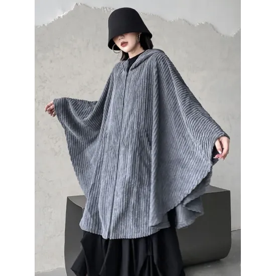 Casual Batwing Sleeves Loose Zipper Jackets Outerwear Casual Batwing Sleeves Loose Zipper Jackets Outerwear