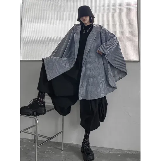 Casual Batwing Sleeves Loose Zipper Jackets Outerwear Casual Batwing Sleeves Loose Zipper Jackets Outerwear