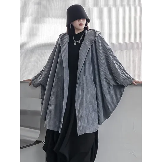 Casual Batwing Sleeves Loose Zipper Jackets Outerwear Casual Batwing Sleeves Loose Zipper Jackets Outerwear