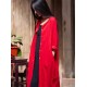 Soft Red Ramie Cotton Linen Cover-up Cardigan Soft Red Ramie Cotton Linen Cover-up Cardigan