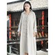 Black&Light gray Split-side Vintage Linen Outwear Black&Light gray Split-side Vintage Linen Outwear