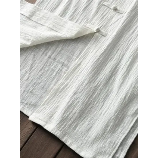Soft White Frog Ramie Cotton Linen Outwear Cardigan Soft White Frog Ramie Cotton Linen Outwear Cardigan