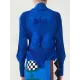 Original Creation Irregularity Long Sleeves Buttoned Pleated Solid Color Outerwear