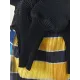 Original Creation Irregularity Long Sleeves Buttoned Pleated Solid Color Outerwear