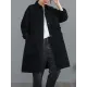 Casual Loose Solid Color Buttoned Lapel Collar Long Sleeves Trench Coat Casual Loose Solid Color Buttoned Lapel Collar Long Sleeves Trench Coat
