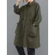 Casual Loose Solid Color Buttoned Lapel Collar Long Sleeves Trench Coat Casual Loose Solid Color Buttoned Lapel Collar Long Sleeves Trench Coat