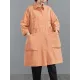 Casual Loose Solid Color Buttoned Lapel Collar Long Sleeves Trench Coat Casual Loose Solid Color Buttoned Lapel Collar Long Sleeves Trench Coat