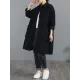 Casual Loose Solid Color Buttoned Lapel Collar Long Sleeves Trench Coat Casual Loose Solid Color Buttoned Lapel Collar Long Sleeves Trench Coat