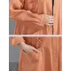 Casual Loose Solid Color Buttoned Lapel Collar Long Sleeves Trench Coat Casual Loose Solid Color Buttoned Lapel Collar Long Sleeves Trench Coat