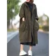 Original Solid Hooded Long Sleeve Outerwear&Coat Original Solid Hooded Long Sleeve Outerwear&Coat