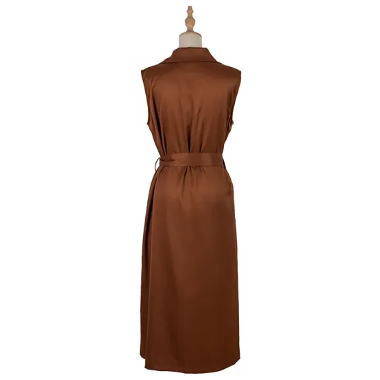 Casual Sleeveless Loose Solid Color Lapel Collar Coat Casual Sleeveless Loose Solid Color Lapel Collar Coat