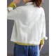 Vintage Loose Long Sleeves Buttoned Solid Color Lapel Collar Outerwear Vintage Loose Long Sleeves Buttoned Solid Color Lapel Collar Outerwear