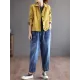 Vintage Loose Long Sleeves Buttoned Solid Color Lapel Collar Outerwear Vintage Loose Long Sleeves Buttoned Solid Color Lapel Collar Outerwear