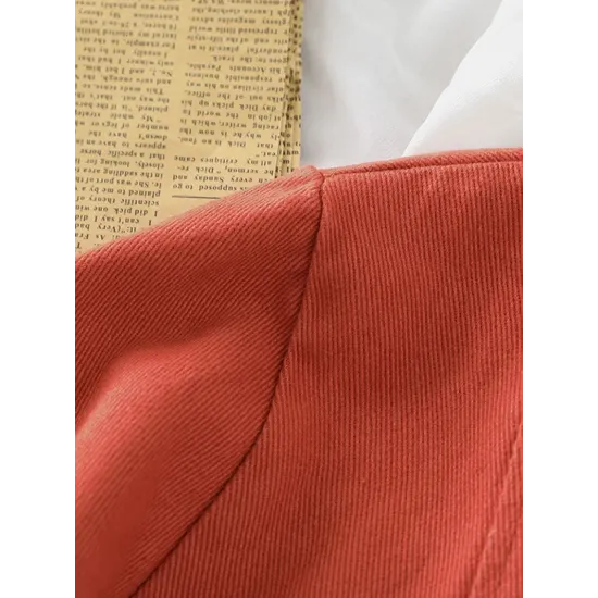 Vintage Loose Long Sleeves Buttoned Solid Color Lapel Collar Outerwear Vintage Loose Long Sleeves Buttoned Solid Color Lapel Collar Outerwear