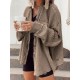 Vintage Loose Irregular Solid Color With Pockets Jackets Vintage Loose Irregular Solid Color With Pockets Jackets